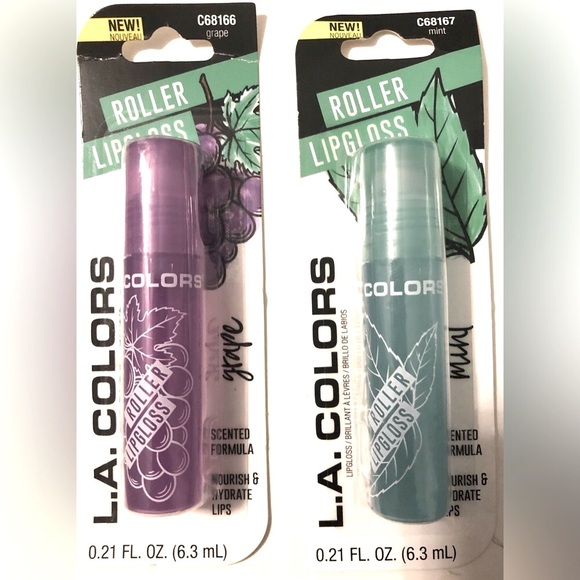 3 glossy shiny nourishing hydrating‎ flavored roller lipgloss grape mint coconut - Picture 9 of 9